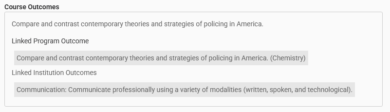 Classic - Student - Completed Course outcome