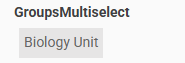 Classic - Student - Group Multiselect