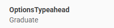 Classic - Student - Options typeahead