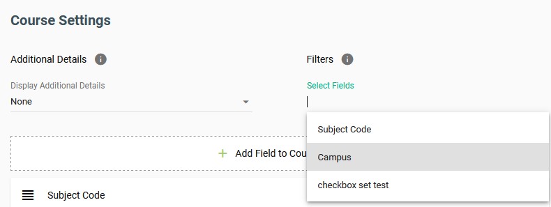 Classic - Course Filter