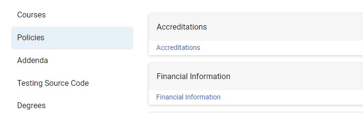 Classic - Policies on Catalog