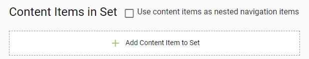 Screenshot of Adding Content Items to a Set
