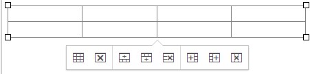 Screenshot of the a new table