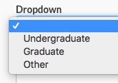 Screenshot of Dropdown field