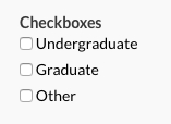 Screenshot of Checkboxes field