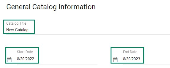 Enter title and Start Dates
